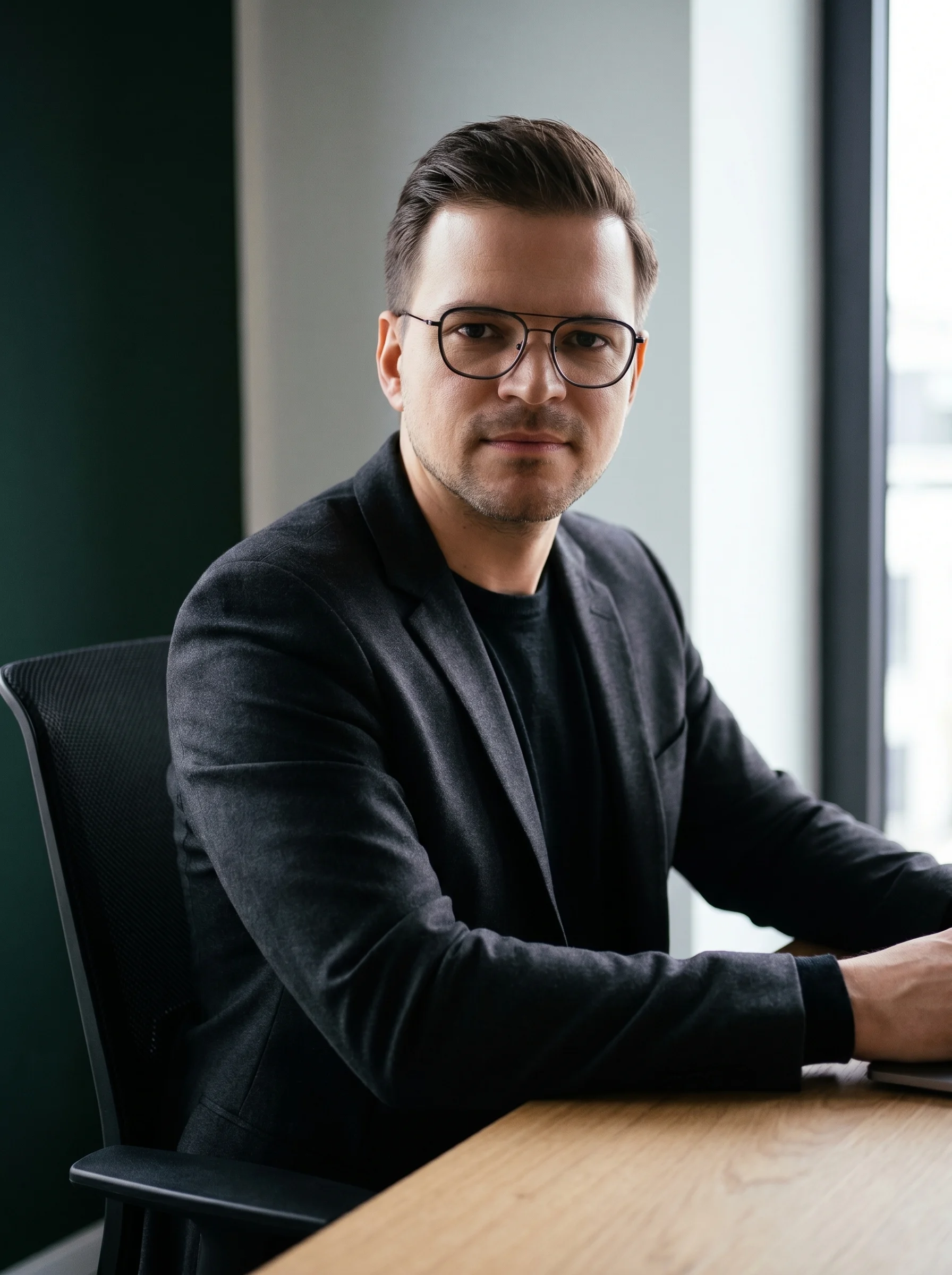 Christian Lange, Founder von Nexscale, im Office
